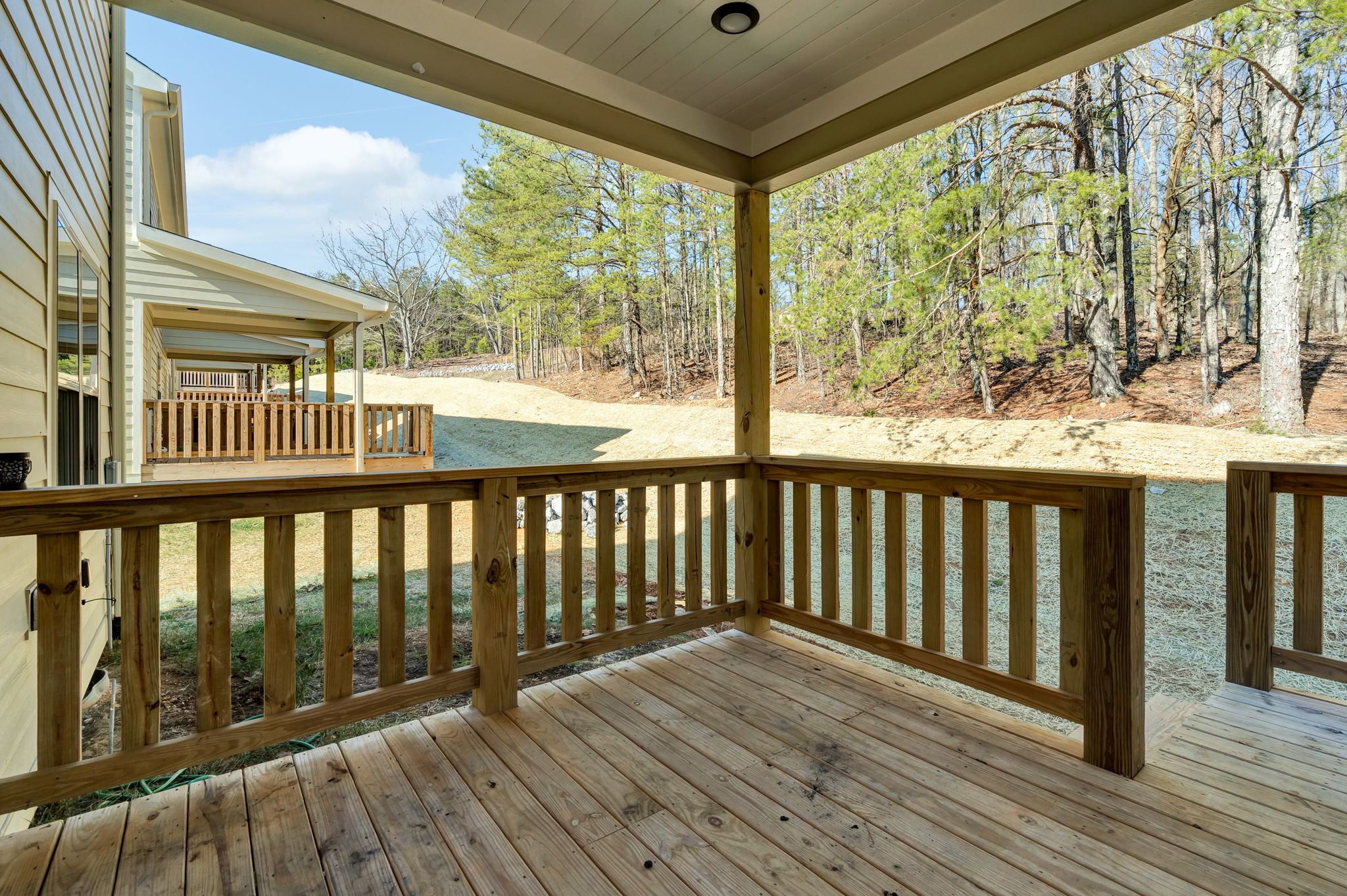 Rear covered deck